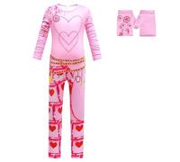 Temolie Disfraz de personajes de la película elegante, disfraz de El ascenso de rojo para niñas, disfraz infantil para Halloween, cumpleaños, fiesta temática Outfi (rosa, 11-12 años)
