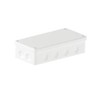 Temolink Caja de conexiones IP65, color blanco, 1 unidad caja de distribución impermeable, junta de goma mejorada, caja de distribución para ambientes húmedos para exteriores, tapa con tornillo, 180 x