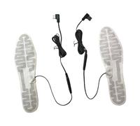 TEMOOUES 1 par de cómodas plantillas térmicas por USB, unisex, eléctricas, para invierno, deportes al aire libre, para hombres y mujeres