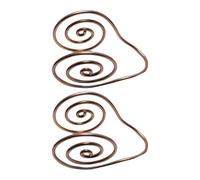 TEMOOUES 3. Brazalete helicoidal de cobre de alambre grueso hecho a mano, joyería ajustable para atención plena y energía a tierra helicoidal de cobre, talla única, como se describe