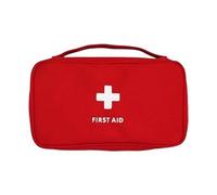 TEMOOUES Amplia bolsa organizada de primeros auxilios, práctica para emergencias, suministros de camping, senderismo, al aire libre, bolsa de trauma con asa, Red, Mass Beauty