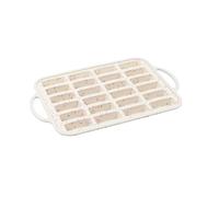 TEMOOUES Bandeja de silicona antiadherente para hornear magdalenas con base de metal reforzada, apta para horno, para entusiastas de la limpieza, bandeja de silicona para cupcakes