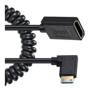 TEMOOUES Cable adaptador de cable retráctil macho hembra para cámara de vídeo pequeña, 8 k60 Hz, 4 k120 Hz para monitores, tarjetas gráficas, cable de vídeo en espiral