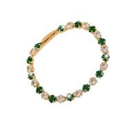 TEMOOUES Cadena de tenis unisex contemporánea con circonita cúbica colorida, longitud ajustable, accesorio único de moda para hombres y mujeres, talla única, como se describe