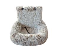 TEMOOUES Cama cálida y peluda para perro, cojín suave para mascotas, para viajes, asiento de coche, para razas, viajes por carretera, mascotas, viajes en coche