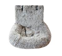 TEMOOUES Cama cálida y peluda para perro, cojín suave para mascotas, para viajes, asiento de coche, para razas, viajes por carretera, mascotas, viajes en coche