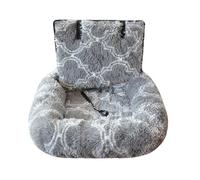 TEMOOUES Cama cálida y peluda para perro, cojín suave para mascotas, para viajes, asiento de coche, para razas, viajes por carretera, mascotas, viajes en coche