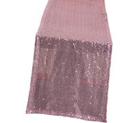 TEMOOUES Camino de mesa brillante con lentejuelas brillantes para banquetes, bufés, hogar, comedor, cubierta plegable con purpurina