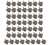 TEMOOUES Colgante de aleación en forma de corazón para collares y proyectos hechos a mano, elegante componente de fabricación de joyas, dije en forma de corazón para pulseras y collares, talla única