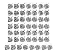 TEMOOUES Colgante de aleación en forma de corazón para collares y proyectos hechos a mano, elegante componente de fabricación de joyas, dije en forma de corazón para pulseras y collares, talla única