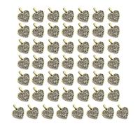 TEMOOUES Colgante de aleación en forma de corazón para collares y proyectos hechos a mano, elegante componente de fabricación de joyas, dije en forma de corazón para pulseras y collares, talla única