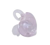 TEMOOUES Collar ajustable con dije de corazón hecho a mano, joyería de cristal para mujer, elegante accesorio de decoración de bolsa, hecho a mano, collar con colgante de corazón, talla única, como se