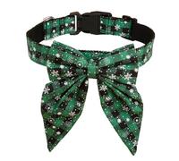 TEMOOUES Collar de Navidad ajustable para perros con corbatín, gatito, corbata, gato, festival, disfraz, accesorio de fiesta para mascotas, perro de Navidad