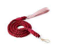 TEMOOUES Correa de perro tejida de 120 cm / 150 cm, color degradado, flexible, cuerda de tracción para caminar, productos de entrenamiento, correas largas de entrenamiento