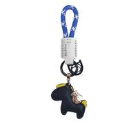 TEMOOUES Elegante llavero de cuero colorido con forma de caballo elegante llavero de coche colgante accesorios para hombres y mujeres elegante llavero de cuero regalo, Qq, RR