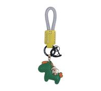 TEMOOUES Elegante llavero de cuero colorido con forma de caballo elegante llavero de coche colgante accesorios para hombres y mujeres elegante llavero de cuero regalo, O, P