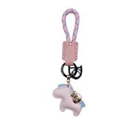 TEMOOUES Elegante llavero de cuero colorido con forma de caballo elegante llavero de coche colgante accesorios para hombres y mujeres elegante llavero de cuero regalo, CCC, F