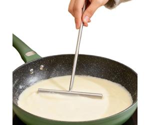 TEMOOUES Espátula de cocina para crepé, utensilios de cocina, herramienta de extensión de masa en forma de T, herramienta profesional para crepé, espátula de cocina duradera