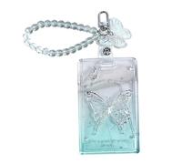 TEMOOUES Funda deslizante abierta para tarjetas, soporte transparente, cierre deslizante, protector de negocios, funda transparente para tarjetas, a