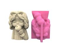 TEMOOUES Molde de silicona para macetas, cemento, hormigón, yeso, resina epoxi, decoración del hogar, moldes para resina / cemento con agujero de drenaje, maceta comercial extra grande