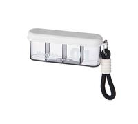 TEMOOUES Pastillero portátil con llavero, resistente al agua, organizador de medicamentos de bolsillo para camping al aire libre