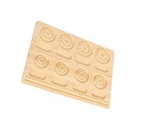 TEMOOUES Plataforma de exhibición de esfera de madera natural reciclable para artesanos profesionales de joyería, bandeja de exhibición de esfera de roble