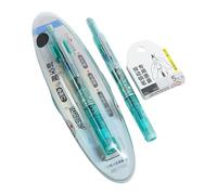 TEMOOUES Pluma estilográfica de prensa con 5 cartuchos de tinta para principiantes, práctica de caligrafía, tinta retráctil, punta fina, fuente recargable para principiantes