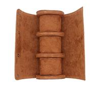 TEMOOUES Reloj de viaje con estuche de piel sintética - Caja de almacenamiento portátil con 3 ranuras