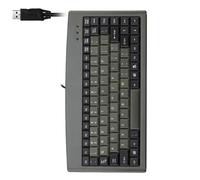 TEMOOUES Teclado ergonómico de cable USB de 88 teclas con características resistentes al agua para oficina, ajuste industrial, 100 mA. Teclado USB impermeable más actual