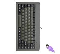 TEMOOUES Teclado ergonómico de cable USB de 88 teclas con características resistentes al agua para oficina, ajuste industrial, 100 mA. Teclado USB impermeable más actual