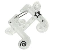 TEMOOUES Unique Ears Music Note - Llavero acrílico con dije para mochila, mosquetón, decoración para regalo, llavero de moda multifuncional, Alas de notas blancas, Talla única