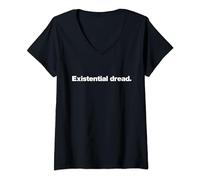 Temor existencial | Un diseño que dice Terror existencial. Camiseta Cuello V