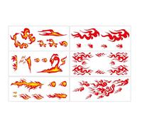 Temp pegatinas - Calcomanías divertidas realistas, | Conjunto de ilustración de llama temporal, adhesivos creativos novedosos, accesorios visuales divertidos aplicados durante celebraciones juveniles,