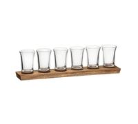 Tempa Harvey 7-Piece Madera Tiro Degustación Vuelo Juego W/ Gafas para Licores