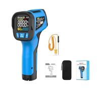 Temperatura comercial con relación de 12 1 D segundos y emisividad modificable para materiales peligrosos, temperatura de doble manera con tipo K Investigate