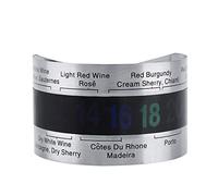 Temperatura del vino, acero inoxidable Vino LCD Termómetro Botella Cerveza Vinos tintos Pulsera Sensor de temperatura