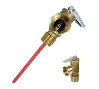 Temperature and Pressure Relief Valve for Hot Water Heater 210°F 150 PSI - Boiler Temperature Relief Valve - Safety Device with Extended Probe for Residential Buildings Commercial Properties Plumbers