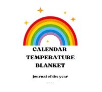Temperature Blanket Journal of the year: monthly cards to fill in with daily degrees, hook/needle size and colours: Calendar log book with location and time; inside black&white