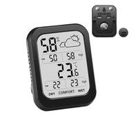 Temperature Humidity Meter, Real-Time Indoor Humidity And Temperature Monitoring Sensor With Built-in Weather Forecast, Electronic Precise Temperature Meter With Accurate °C/°F Display For Home