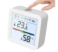Temperature Humidity Monitor, High-Accuracy Smart Wireless Sensor, Portable Remote Display, 5.6x5.6x2.3cm, for Foodservice, Vacation Homes, Weather Monitoring, and Indoor Climate