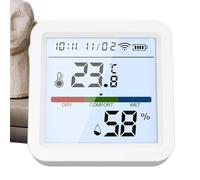 Temperature Humidity Monitor, Smart Wireless Hydrometer, High-Accuracy Digital Sensor, Portable Air Quality Detector for Tracking, Industrial, Scientific, 2.2x2.2x0.91 inches