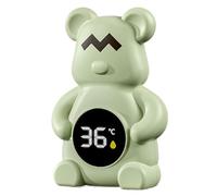 Temperature Monitor, Bear Meter, Waterproof Non Toxic Portable Lightweight Compact Sensor Safety Strong Material, Floating Toy for Pool Bathtub Spa, 5.51x3.94x1.97Inches, Khaki, Green