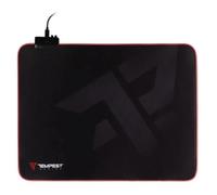 Tempest Alfombrilla Gaming RGB 46x36cm, 9 Modos Iluminación, Borde Retroiluminado, Base Antideslizante, Cable Mallado 180cm, Plegable, Alfombrilla Negra