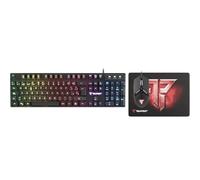 Tempest Calamity Combo 3 en 1, Teclado Gaming RGB + Ratón Gaming + Alfombrilla, Silencioso, Layout Español, Conexión por Cable