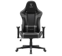 Tempest Conquer Silla Gaming, Tela Transpirable, Reclinable 180°, Cojines Lumbar y Cervical, 150kg, Silla Gamer Gris