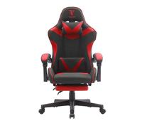 Tempest Shake Silla Gaming con Reposapiés y Masaje Negra/Roja Tela Transpirable