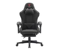 Tempest Shake Silla Gaming con Reposapiés y Masaje Negra Tela Transpirable