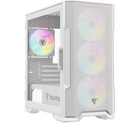 Tempest Stockade Caja PC, M-ATX/ITX, ARGB, USB 3.2, 4 Ventiladores Incluidos, Cristal Templado con Apertura Bisagra, GPU 345mm, Radiador 240mm, Torre Gaming Blanca