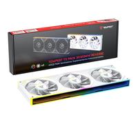 Tempest TX Pack 3x 120mm ARGB PWM Ventiladores Reversos Suplementarios Interconectables Blanco