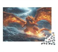 Tempestad Fire Dragón Rompecabezas Puzzle,1000pcs (75x50cm) Adulto Juego EduGatoivo Decoración del Hogar